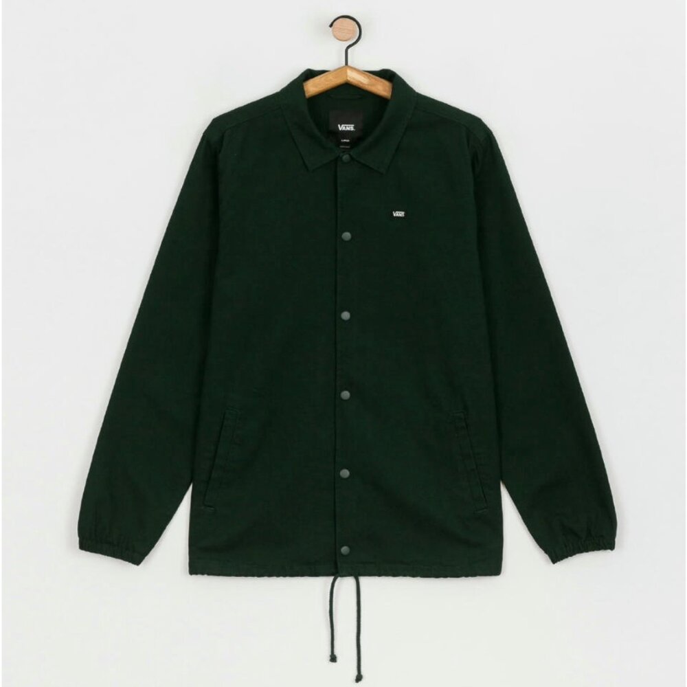 Vans Canvas Cotton Torrey Skate Sports Snap Jacket Unisex Green Hunter Forest S